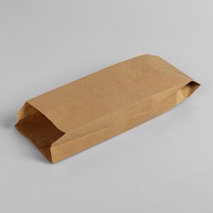 Пакет бумажный фасовочный, крафт, v-образное дно, 30 х 10 х 5 см, набор 100 шт