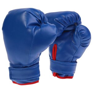Перчатки боксерские детские, синие, размер 4 oz