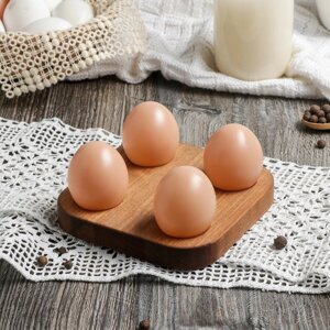 Подставка для яиц и кекса adelica, 4 отделения, d=13 см, 13131,8 см, массив березы