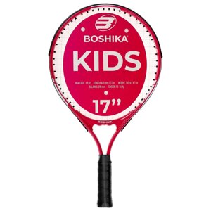 Ракетка для большого тенниса детская boshika kids, алюминий, 17, цвет розовый