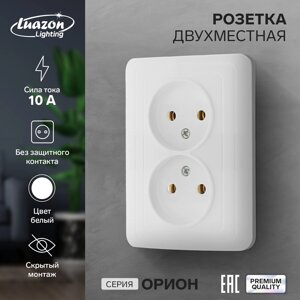 Розетка двухместная luazon lighting