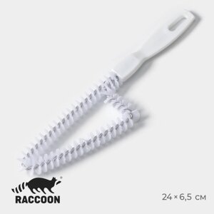Щетка для чистки посуды и решеток-гриль raccoon, треугольник, 246,5х1,5 см, цвет белый