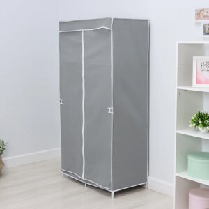 Шкаф тканевый каркасный, складной ladоm, 8345160 см, цвет серый