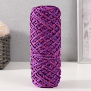 Шнур для вязания 35% хлопок,65% полипропилен 3 мм 85м/16010 гр (фуксия/фиолетовый)