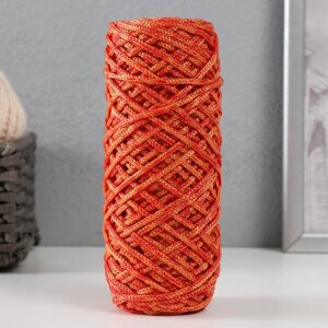 Шнур для вязания 35% хлопок,65% полипропилен 3 мм 85м/16010 гр (красный/оранжевый)