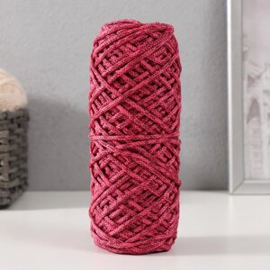 Шнур для вязания 35% хлопок,65% полипропилен 3 мм 85м/16010 гр (вишня/ярко-розовый)