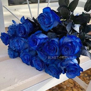 Синие Розы в Атласной ленте