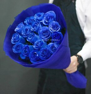 Синие Розы в Синей упаковке