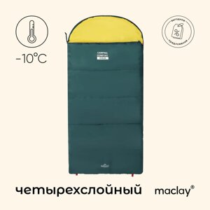 Спальный мешок maclay camping comfort cold, одеяло, 4 слоя, левый, 185х90 см,10/5°с