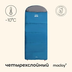 Спальный мешок maclay camping comfort cold, одеяло, 4 слоя, левый, 220х90 см,10/5°с