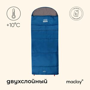 Спальный мешок maclay camping comfort summer, одеяло, 2 слоя, левый, 220х90 см,10/25°с