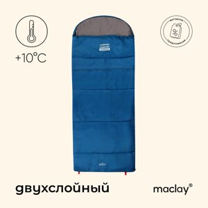 Спальный мешок maclay camping comfort summer, одеяло, 2 слоя, правый, 220х90 см,10/25°с