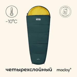Спальный мешок maclay trekking cold, кокон, 4 слоя, левый, 185х85 см,10/5°с