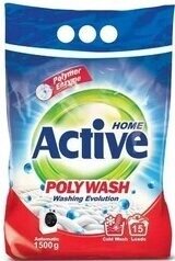 Средство для стирки ACTIVE Стиральный порошок автомат Poly Wash, 1.5кг (511701037)