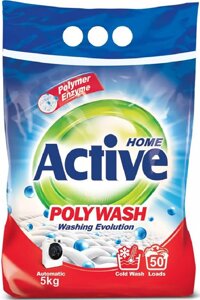 Средство для стирки ACTIVE Стиральный порошок автомат Poly Wash, 5кг (511701039)