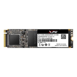 SSD накопитель A-data XPG SX6000 pro PCI-ex2/512gb/M. 2 2280 (ASX6000PNP-512GT-C)