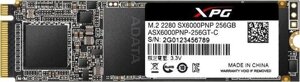 SSD накопитель A-data XPG SX6000 pro PCI-ex4/256gb/M. 2 2280 (ASX6000PNP-256GT-C)