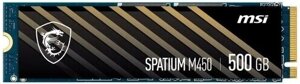 SSD накопитель MSI spatium M450 500GB