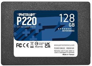 SSD накопитель patriot P220 2.5 SATA III 128gb (P220S128G25)