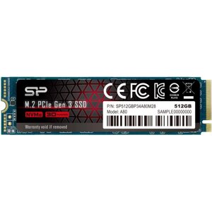 SSD накопитель silicon power P34A80 512гб M. 2 (SP512GBP34A80M28)