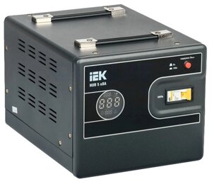 Стабилизатор напряжения IEK Hub 5кВА однофазный черный (IVS21-1-005-13)