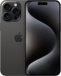 Телефон Apple iPhone 15 Pro Max (A3105) 512Gb черный титан (MU6U3J/A)