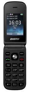 Телефон Digma VOX FS240 32Mb черный