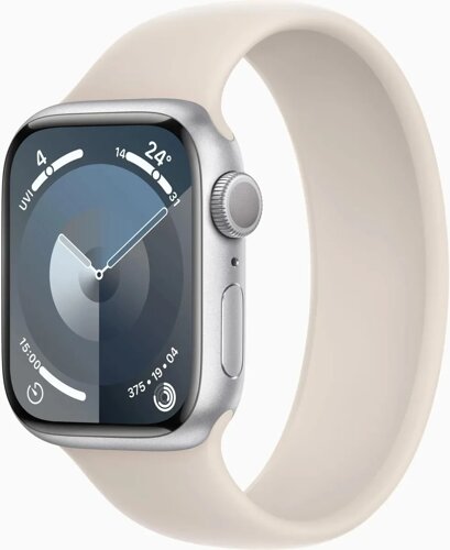 Умные часы Apple Watch Series 9 (A2978) 41мм серебристый (MR9M3LL/A)