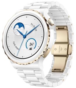 Умные часы Huawei Watch GT 3 Pro 43мм белый/золотистый (Frigga-B19T/55028859)
