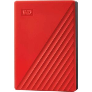 Внешний жесткий диск Western Digital My Passport 4Tb (WDBPKJ0040BRD-WESN) красный