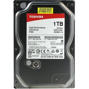 Жесткий диск toshiba P300 SATA-III/1tb/7200rpm/64mb/3.5 (HDWD110UZSVA)