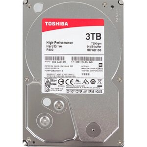 Жесткий диск toshiba P300 SATA III/3tb/7200rpm/64mb/3.5 (HDWD130UZSVA)