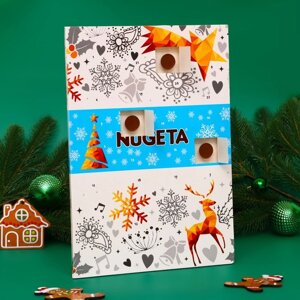 Адвент календарь с мини плитками из молочного шоколада Nugeta, 50 г