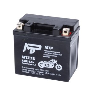 Аккумулятор MTP MTZ7S, 12V, SLA, обратная, 75 А, 113 х 69 х 105 мм