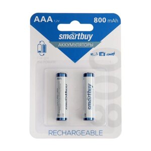 Аккумулятор Smartbuy, Ni-Mh, AAA, HR03-2BL, 1.2В, 800 мАч, блистер, 2 шт.
