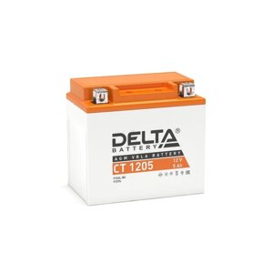 Аккумуляторная батарея Delta СТ1205 (YTX5L-BS, YT5L-BS, YTZ7S) 12 В, 5 Ач обратная (