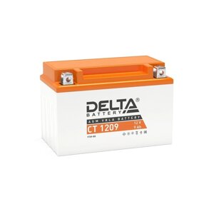 Аккумуляторная батарея Delta СТ1209 (YTX9-BS, YTX9) 12 В, 9 Ач прямая (