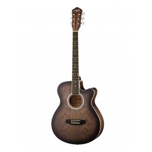 Акустическая гитара HS-4040-TBS, с вырезом, коричневый санберст