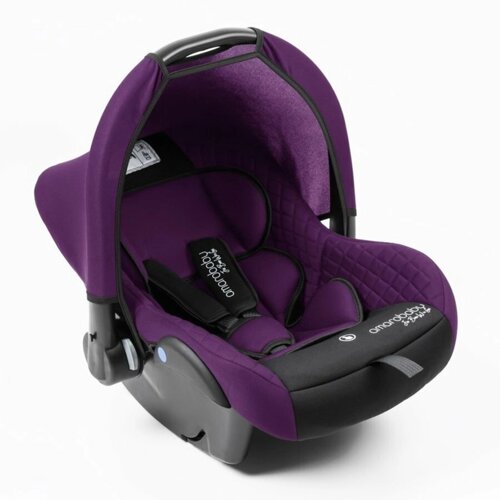 Автолюлька детская AmaroBaby Baby Comfort, группа 0+0-13 кг), цвет фиолетовый/чёрный