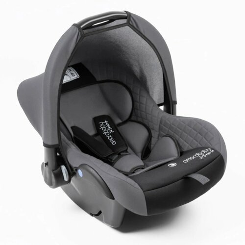 Автолюлька детская AmaroBaby Baby Comfort, группа 0+0-13 кг), цвет серый/чёрный