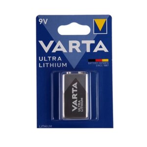 Батарейка литиевая Varta Ultra, 6FR22-1BL, 9В, крона, блистер, 1 шт.