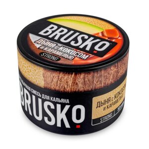Бестабачная никотиновая смесь для кальяна Brusko "Дыня с кокосом и карамелью", 50 г, strong
