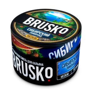 Бестабачная никотиновая смесь для кальяна Brusko "Сибирский лимонад", 50 г, medium