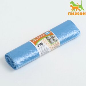 БИО Пакеты для кошачьих лотков "Пижон" 45х65 см, 12 мкм, 10 шт, голубые