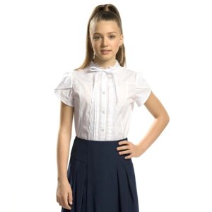 Блузка для девочек, рост 158 см, цвет белый