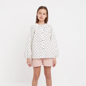 Блузка для девочки MINAKU цвет белый, рост 110 см