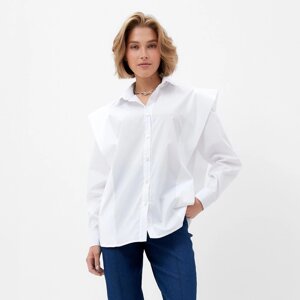 Блузка женская MINAKU: Casual Collection цвет белый, р-р 48