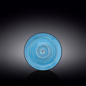 Блюдце Wilmax England Spiral, d=15 см, цвет голубой
