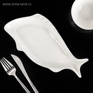 Блюдо фарфоровое «Карл», 26122,5 см, цвет белый