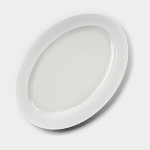 Блюдо фарфоровое овальное Wilmax «Юлия Высоцкая», 3625,5 см, цвет белый